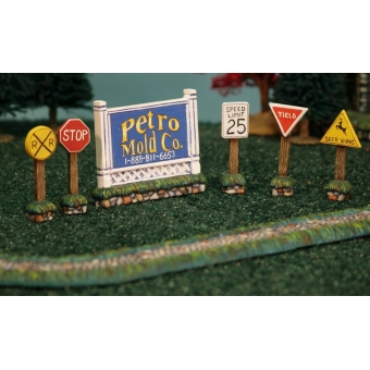 Plaster Molds - Set of 6 Village Signs